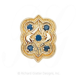 GS263 S - 14 Karat Gold Sapphire Slide 